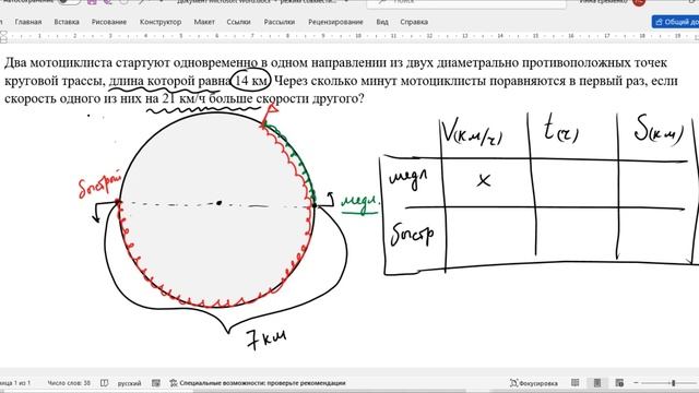 2 мотоциклиста стартуют одновременно в одном направлении из двух диаметрально противоположных точек смотреть онлайн