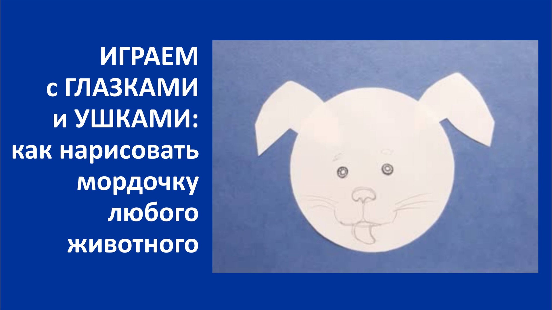 Глазки и ушки_ как нарисовать мордочку любого животного. Урок - игра. смотреть онлайн