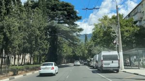 Ялта. По ул.К.Маркса, Московской, выезд на обводную до автозаправки TES. 21.07.25. Крым.Crimea.Yalta