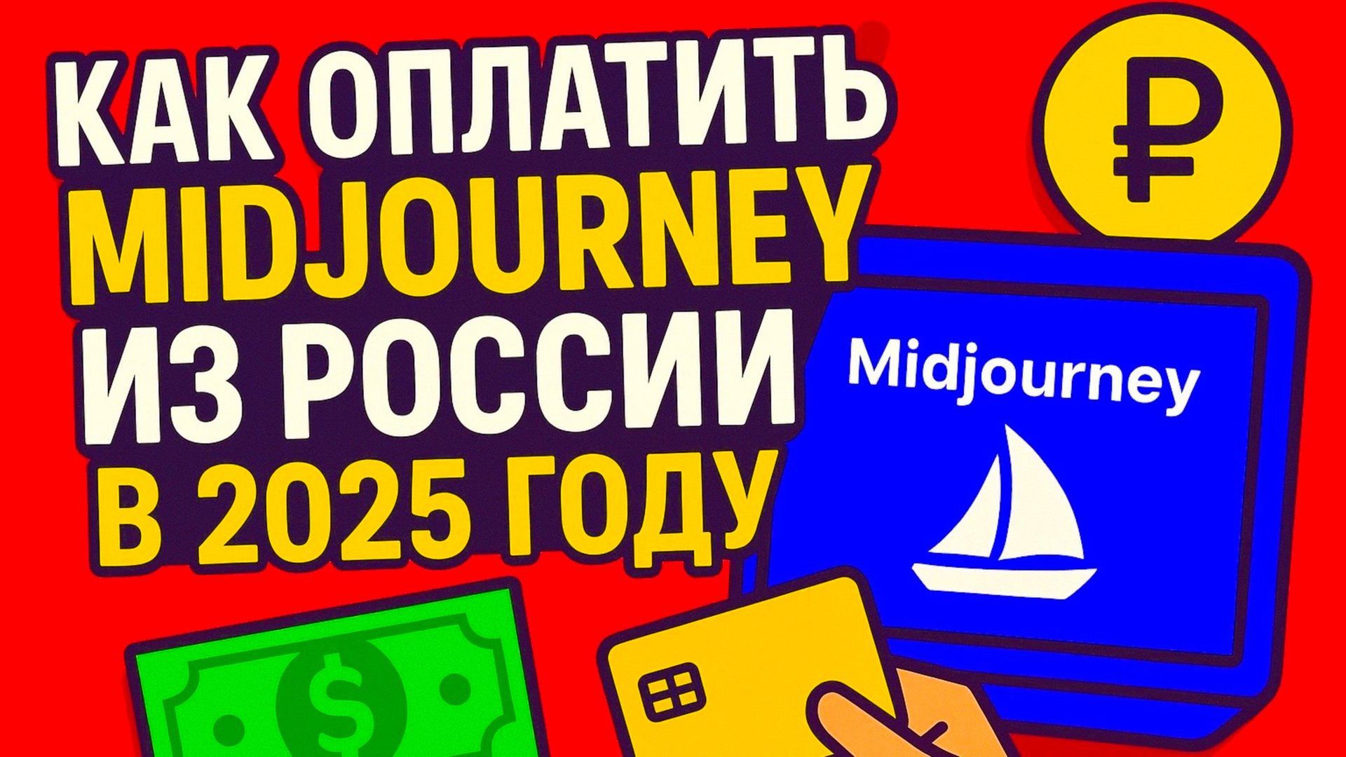 Как оплатить Midjourney (миджорни) и другие Зарубежные Сервисы из России в 2025 году смотреть онлайн