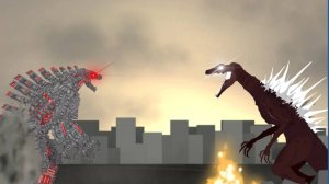 Меха Годзилла VS Годзилла кровавая баня