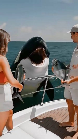 Кормление косатки