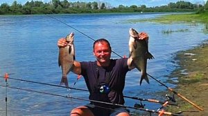 Ловля ЛЕЩА на САЛО ! Рыбалка на донки 2022! Крупный лещ на ОКЕ!