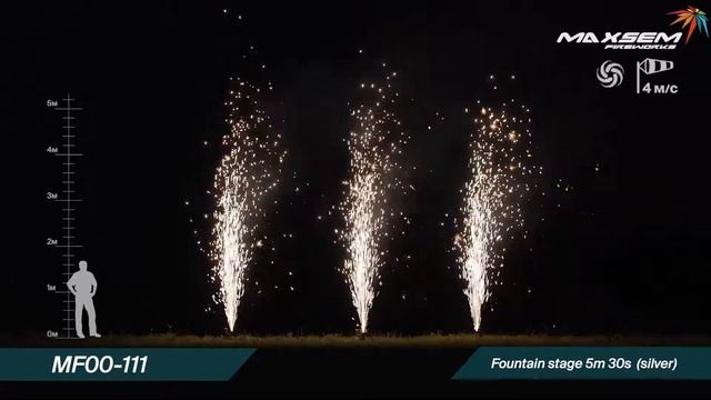 Maxsem Fireworks MF00-111Фонтан сценический Максэм 5 метров 30 секунд смотреть онлайн