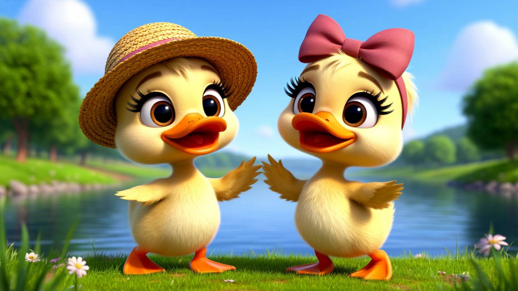 Танец Маленьких Утят + Весёлый Мультик и Песенки для Детей и Малышей смотреть онлайн
