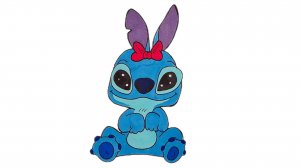 Как нарисовать Стича девочку