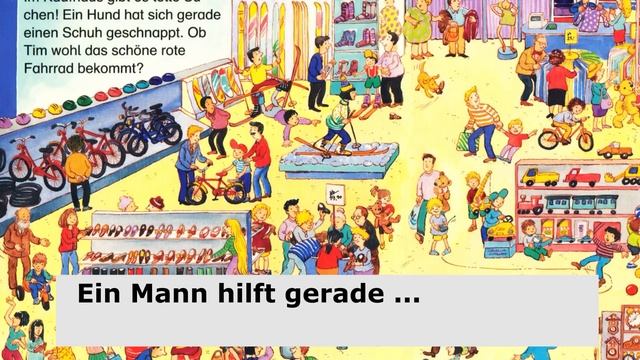 40 немецких предложений по одной картинке + АУДИРОВАНИЕ Тема Торговый центр