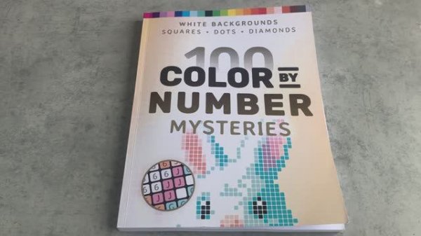 Обзор листалка на раскраску 100 color by number mysteries.