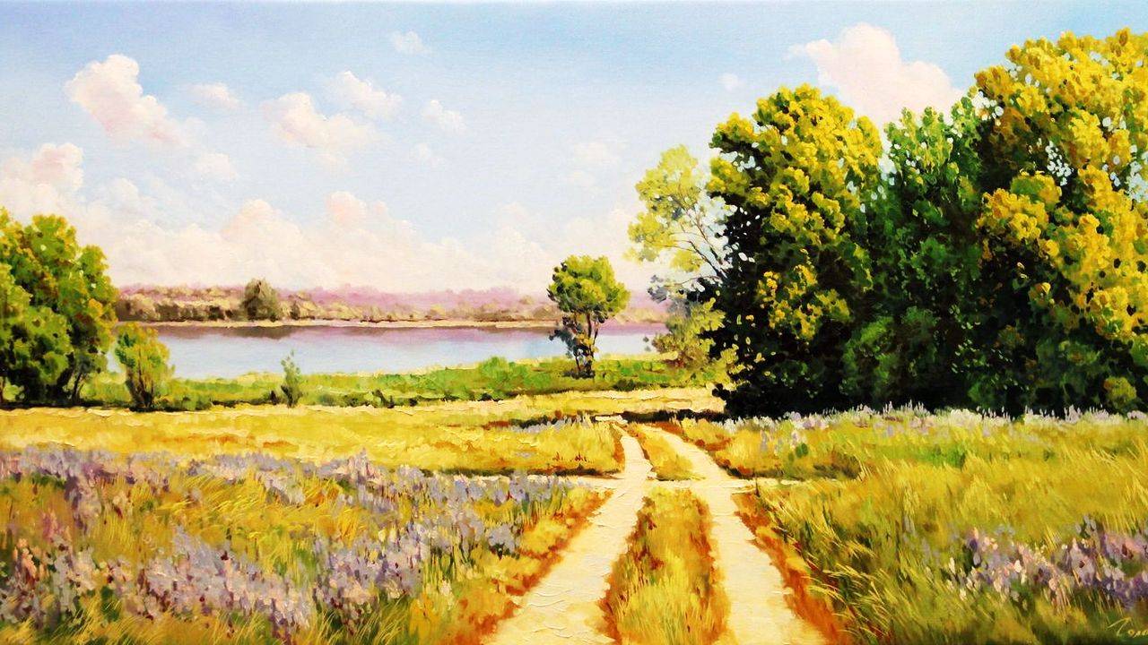 Летние пейзажи художника Натальи Головиной смотреть онлайн