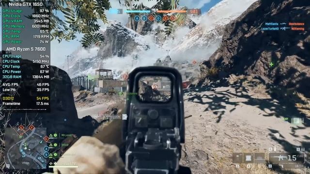 Battlefield 6 Beta | GTX 1650 - FSR 3 OFF/ON | Тесты