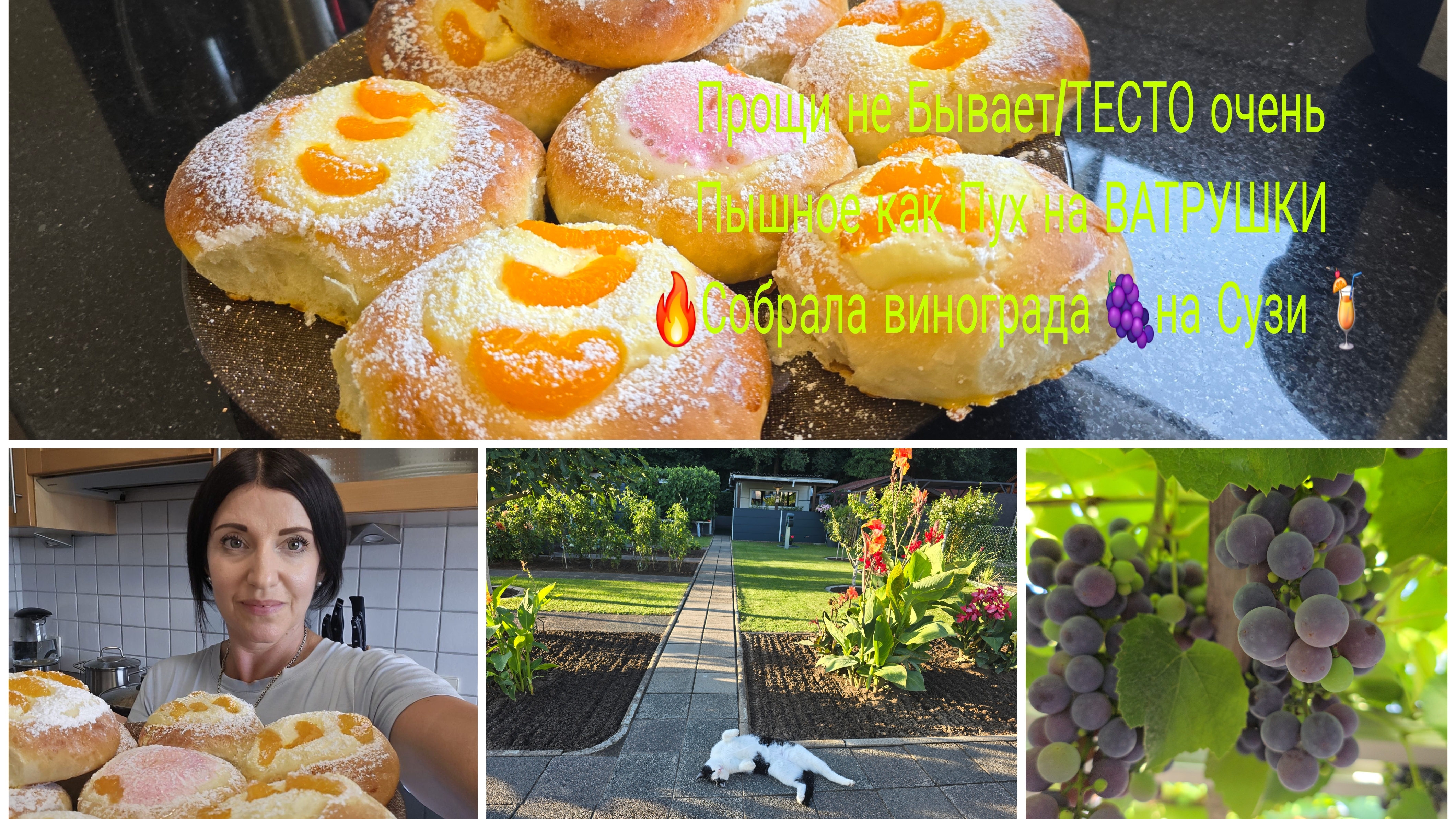 Домашние ВАТРУШКИ как Пух Сочные и Очень Маленькие с Творогом/и🍊/Собрала винограда 🍇для Смузи смотреть онлайн