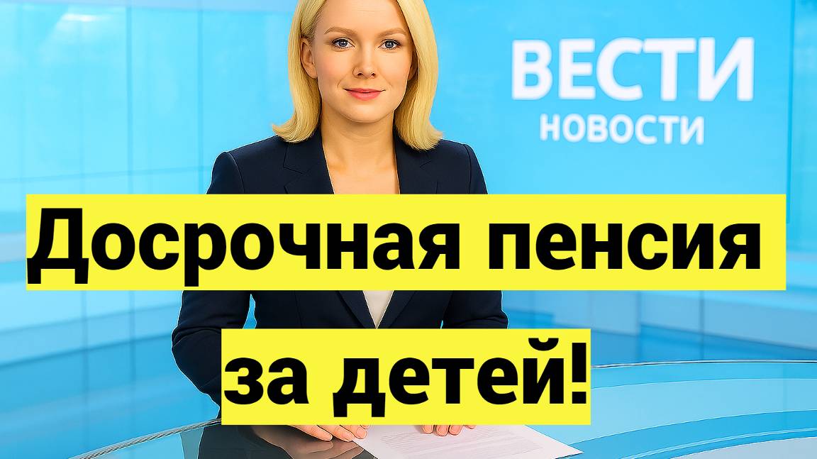 Досрочная пенсия за детей смотреть онлайн