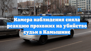 Камера наблюдения сняла реакцию прохожих на убийство судьи в Камышине