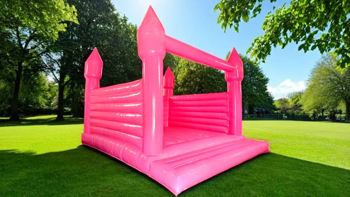 Розовый надувной батут – фотозона и реквизит для свадебных торжеств и праздников, 5*5*3,5 м смотреть онлайн