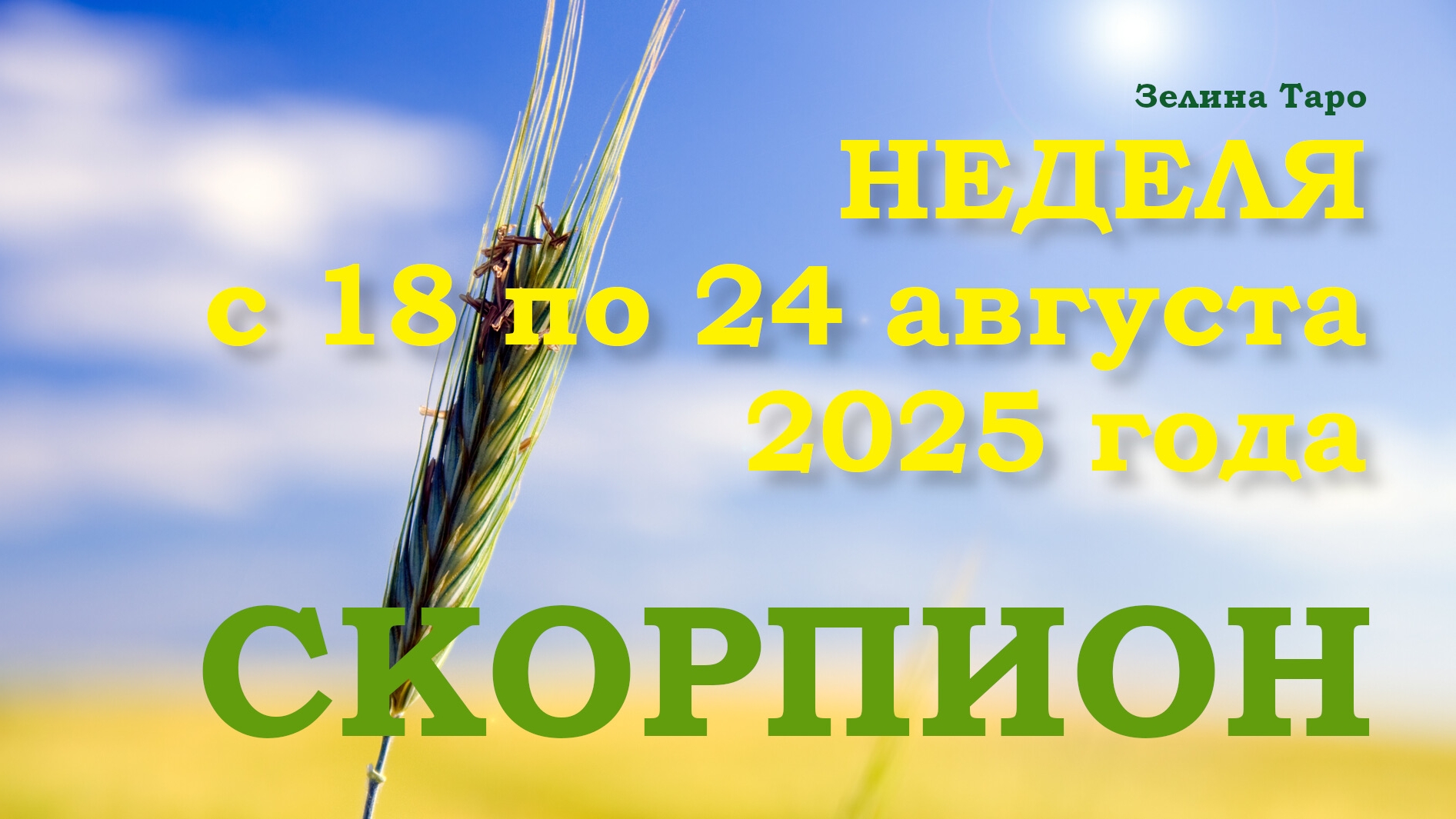 СКОРПИОН | ТАРО прогноз на неделю с 18 по 24 августа 2025 года
