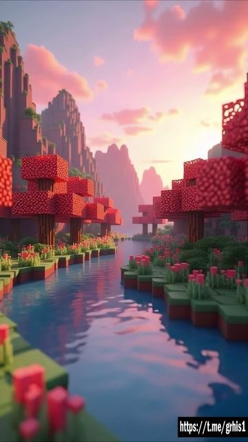 Minecraft Sunset Cottage | Cozy Voxel Vibes in 4K смотреть онлайн