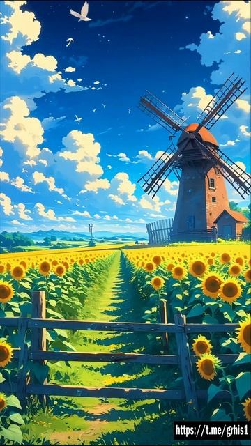 Sunflower Dreams – Anime Nature Wallpaper in 4K смотреть онлайн