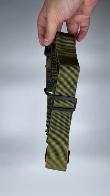 Ремень оружейный эластичный Patriot (Зеленый, два карабина)
