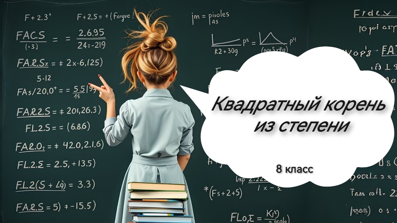 Квадратный корень из степени. Алгебра. 8 класс смотреть онлайн