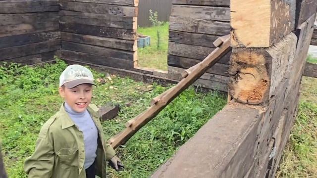 Стройка сарая. Стены готовы