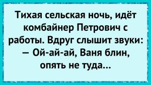 Как Петрович застал Ваньку ночью! анекдоты!