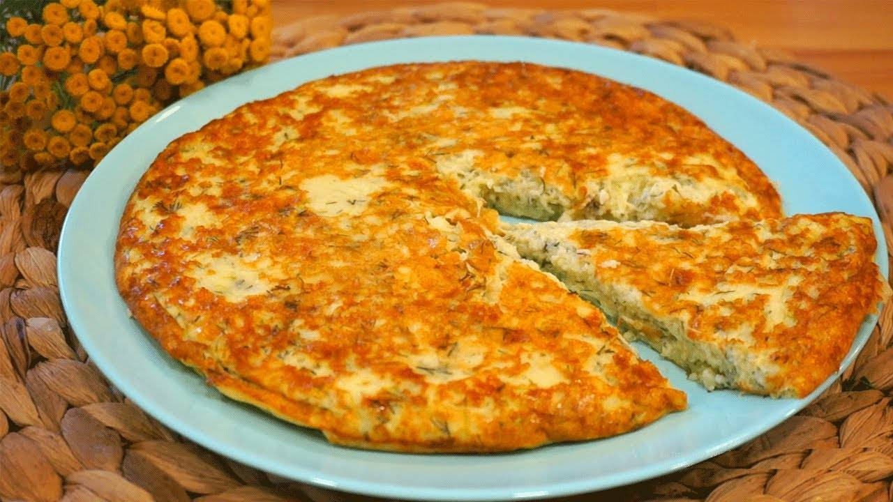 Вегетарианский пирог из кабачка и нута