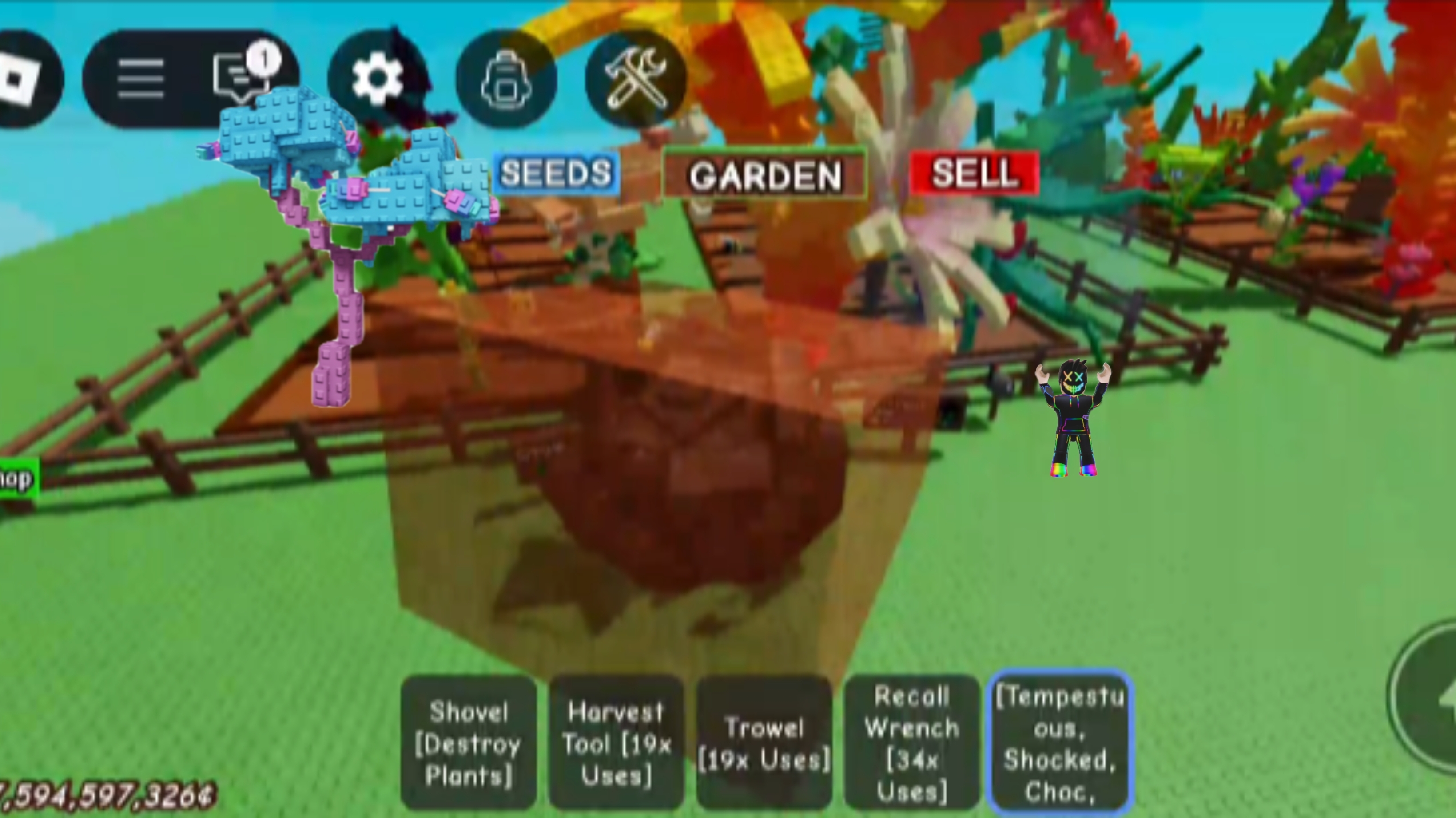 Я вырастил огромный Rosy Delight в grow a garden весом 50 килограмм!