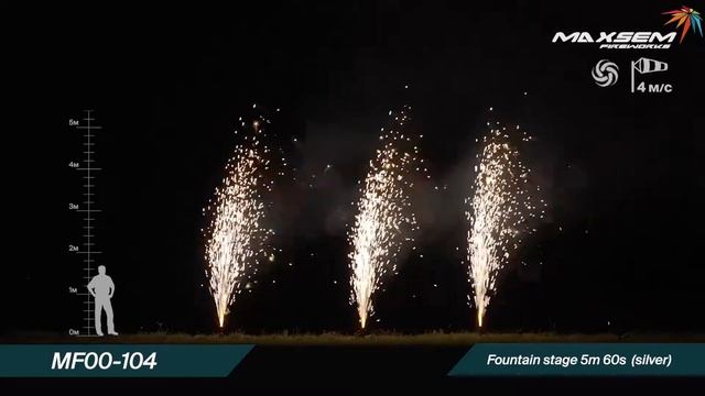 MF00-104Фонтан сценический Максэм 5 метров 60 секунд maxsem fireworks смотреть онлайн