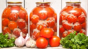 🍅 ПОМИДОРЫ "В СНЕГУ" с чесноком, вкусная заготовка на зиму!