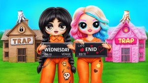 Уэнсдей Аддамс 2! Как спастись из Ловушки？! Идеи и Поделки для кукол ЛОЛ ОМГ
