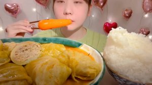 🔥🍲 Мукбанг и Mukbang:  10 Голубцов за раз и Гора Риса  🍲🌾