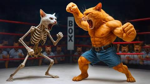 ХУДОЙ КОТ vs МУСКУЛИСТЫЙ ДИКИЙ КОТ — Кто победит? Шокирующий итог! смотреть онлайн