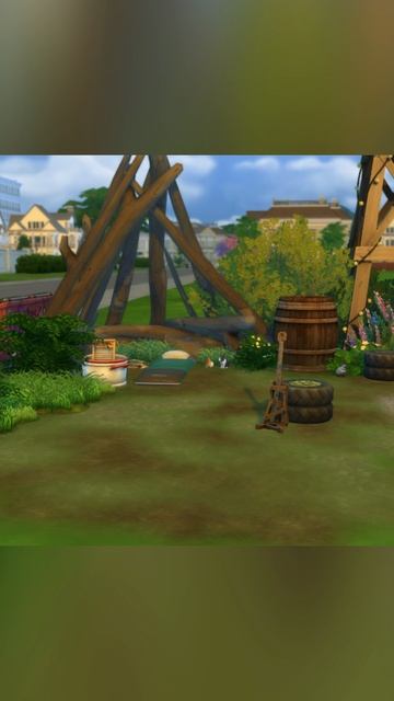 Маленький уголок у костра 🔥 Sims 4 #sims4 #snezhok #строительство смотреть онлайн