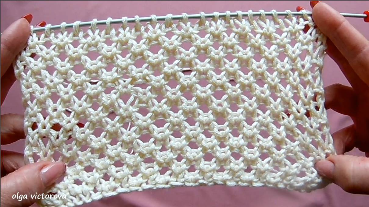 501 ОРИГИНАЛЬНАЯ АЖУРНАЯ СЕТОЧКА СПИЦАМИ Вязание Узоры спицами