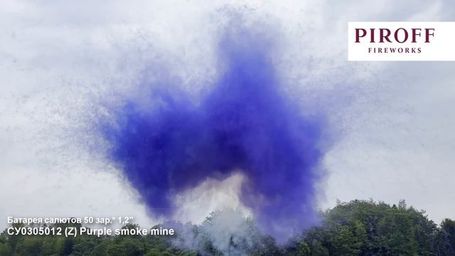Дневная веерная батарея салютов для гендер пати «Purple smoke mine» СУ0305012 фиолетовый (мальчик) смотреть онлайн