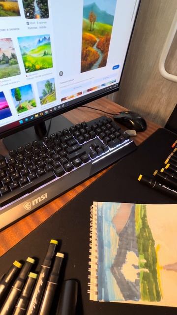 Чел вспомнил, что у него есть маркеры #скетч #маркеры #рисование #art #drawing