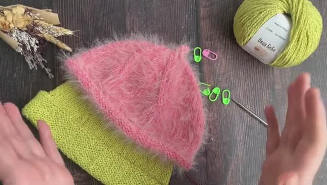 Шапка с пипкой💕укороченая Бини #nataliverezhu #шапкаспицами #бини #шапкаспипкой смотреть онлайн