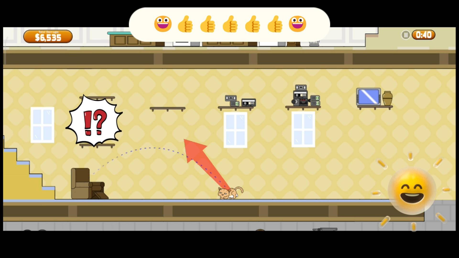 малыш комментирует игру, котик почти все очистил на этаже😊 #игры #котэ #котики