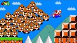 Марио прыгнул — ВРАГИ УМНОЖИЛИСЬ! ТЫСЯЧИ ГОМБ в Super Mario!