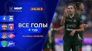 Все голы 09.08.2025 | 4 тур Мир РПЛ 2025/26