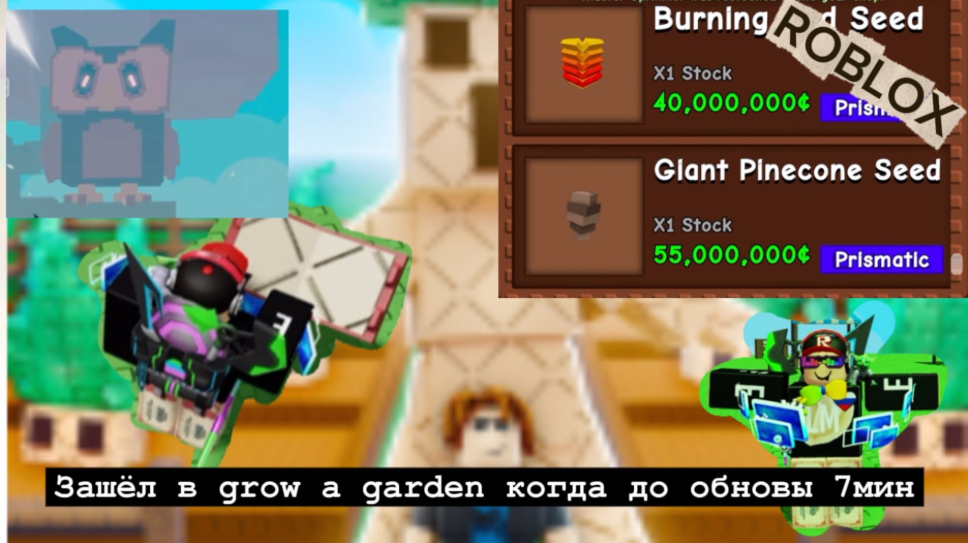 ЗАШЁЛ В GROW A GARDEN когда до обновления 7мин (это капец) ROBLOX смотреть онлайн