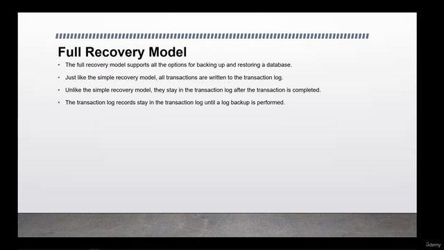 dba_9.3. Recovery Models in MSSQL and how that impact backups and restore смотреть онлайн