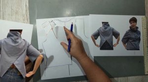 Моделирование. Блузка с поясом в горловине. Выкройка № 1646.