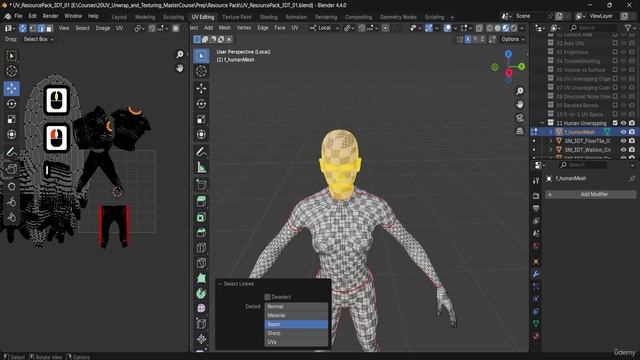 3 -Lesson 46 - UV Mirroring & Finger Unwrap Workflow смотреть онлайн