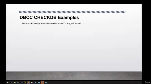 dba_9.12. MS SQL Server DBCC CHECKDB command смотреть онлайн