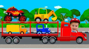 Синий трактор Песенки для детей Брозаврики играют в машинки Развивающие мультики для детей