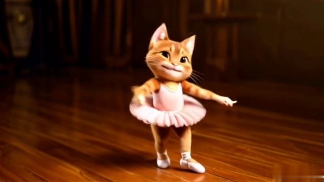 Кошка танцует