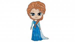 Как нарисовать принцессу Эльзу