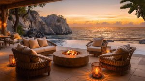 Вечерний Джаз на Закате у Моря| Атмосфера Уюта, Отдыха и Расслабления и Сна