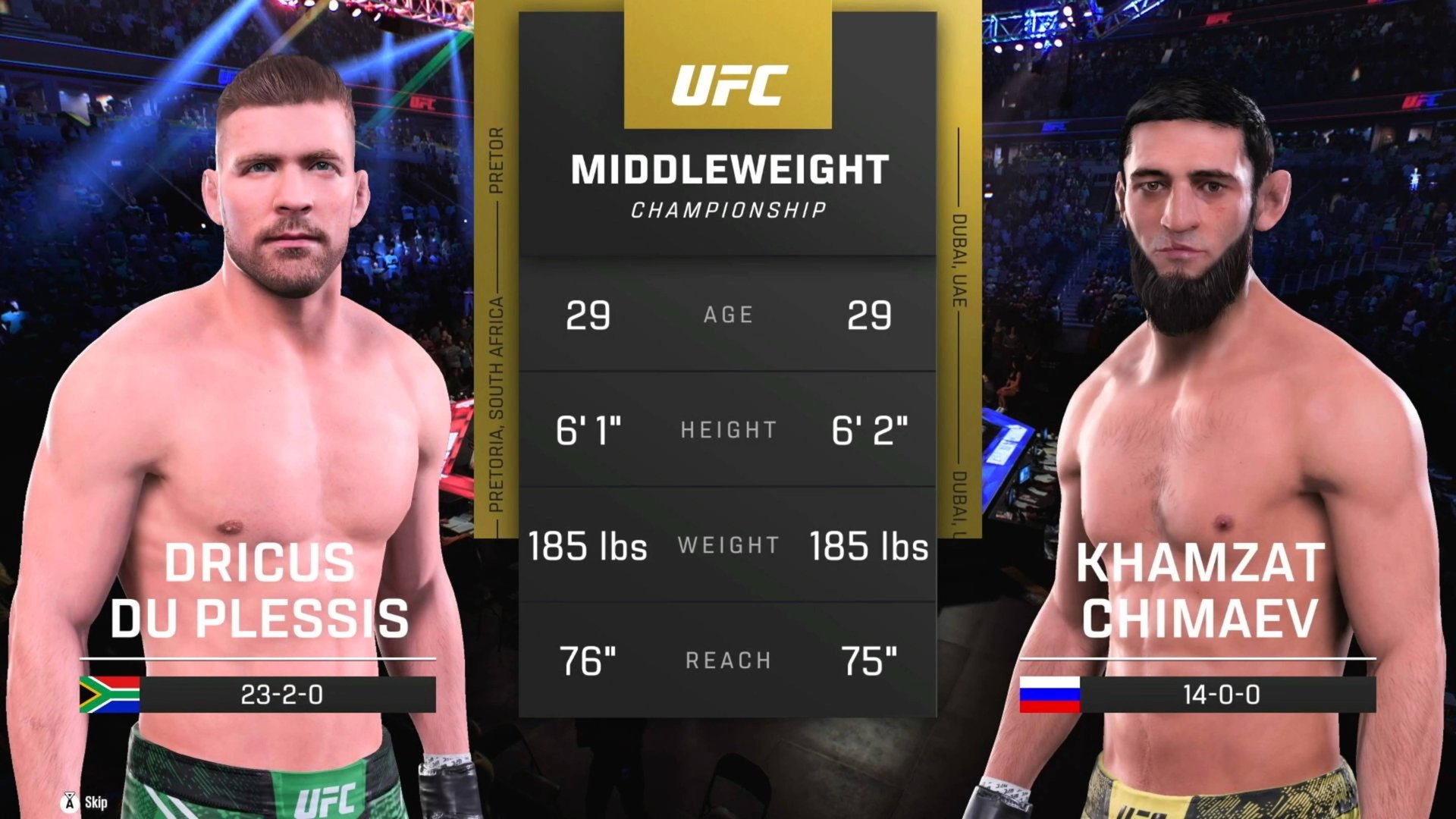 Дрикус Дю Плесси VS Хамзат Чимаев